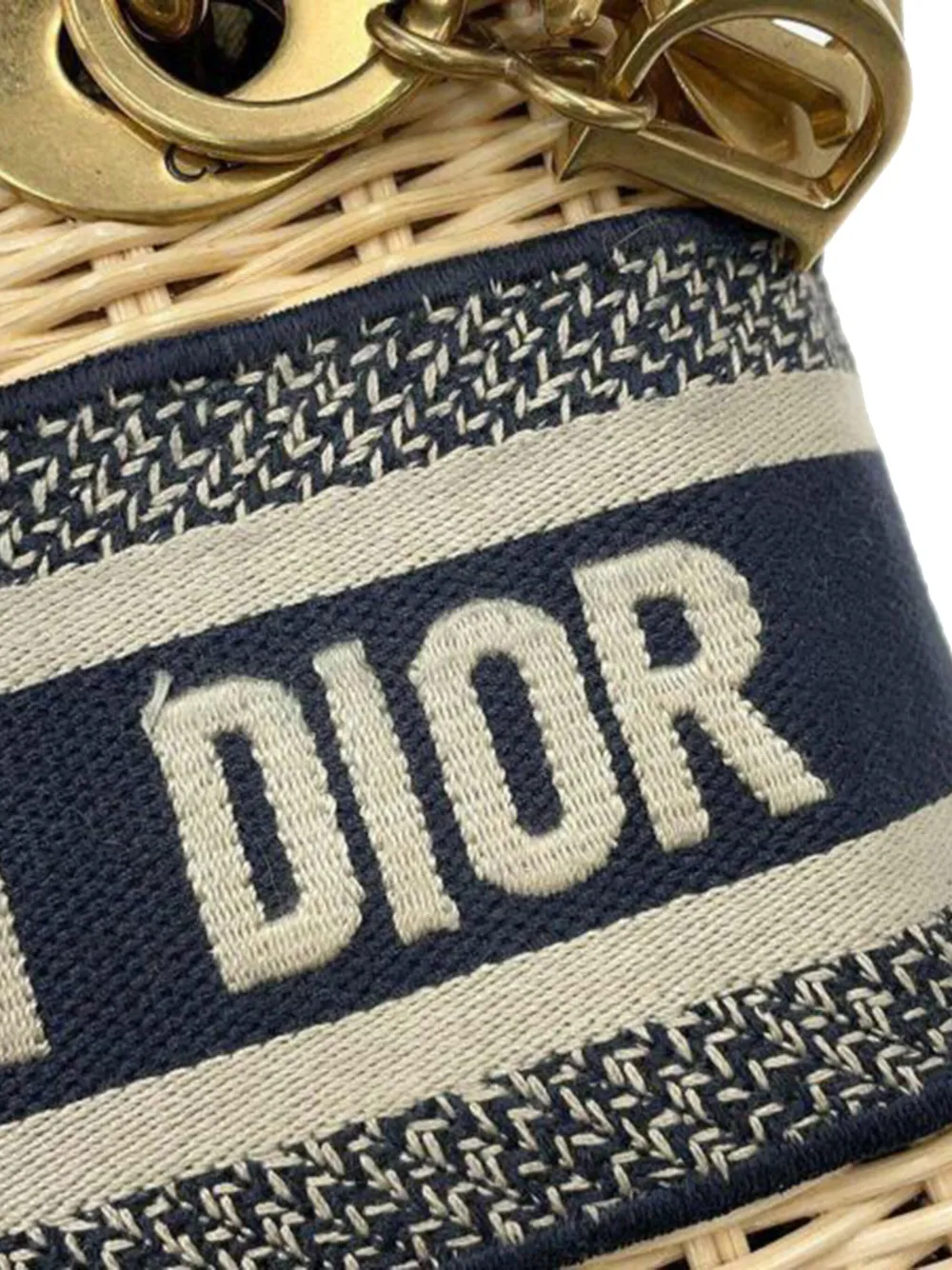 Christian Dior Pre-Owned 2022-2025 Mini Oblique Wicker Lady Dior satchel | Pre-Owned | Image 2