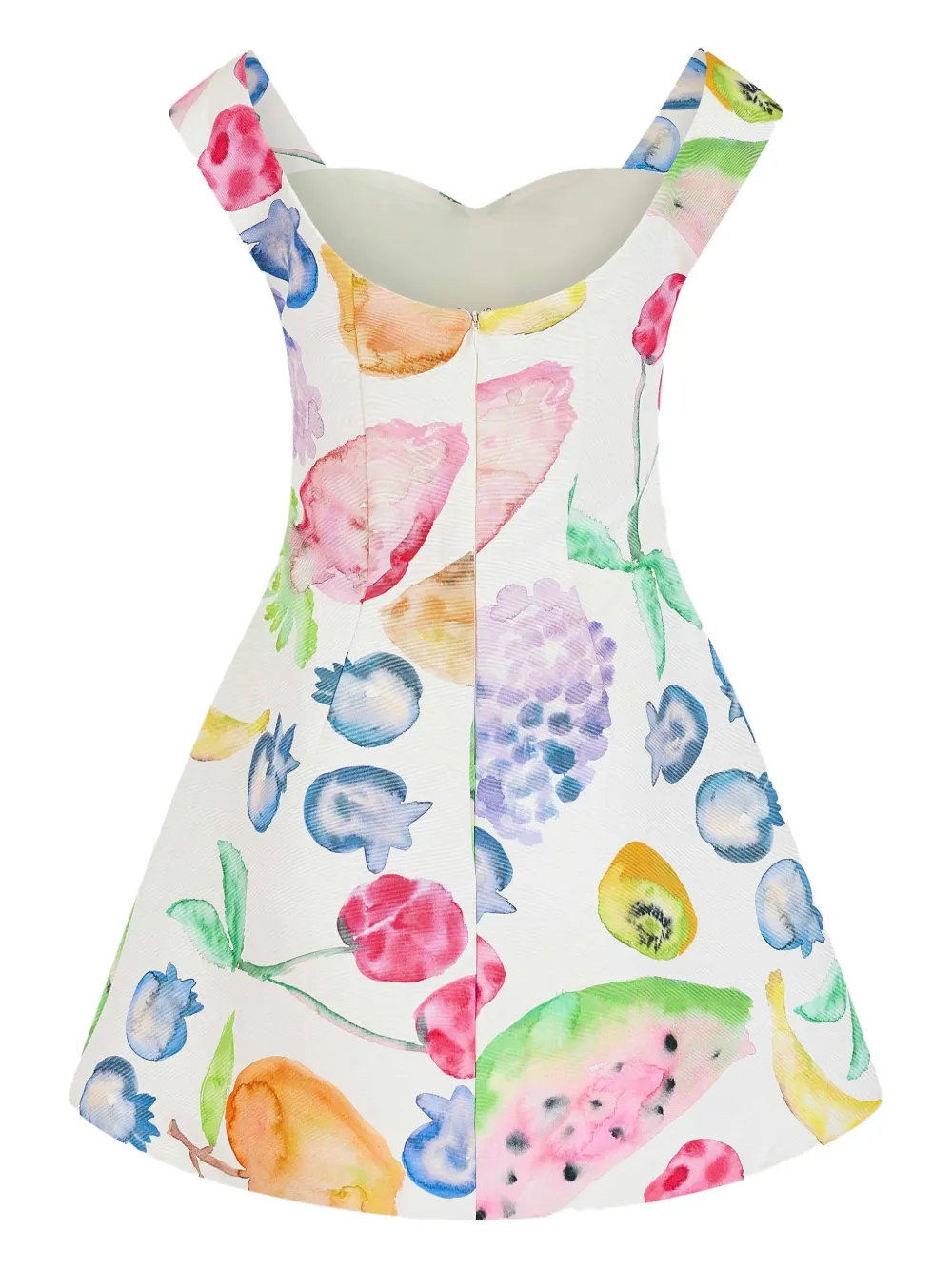 Rosie Assoulin Mini-jurk met fruitprint Wit