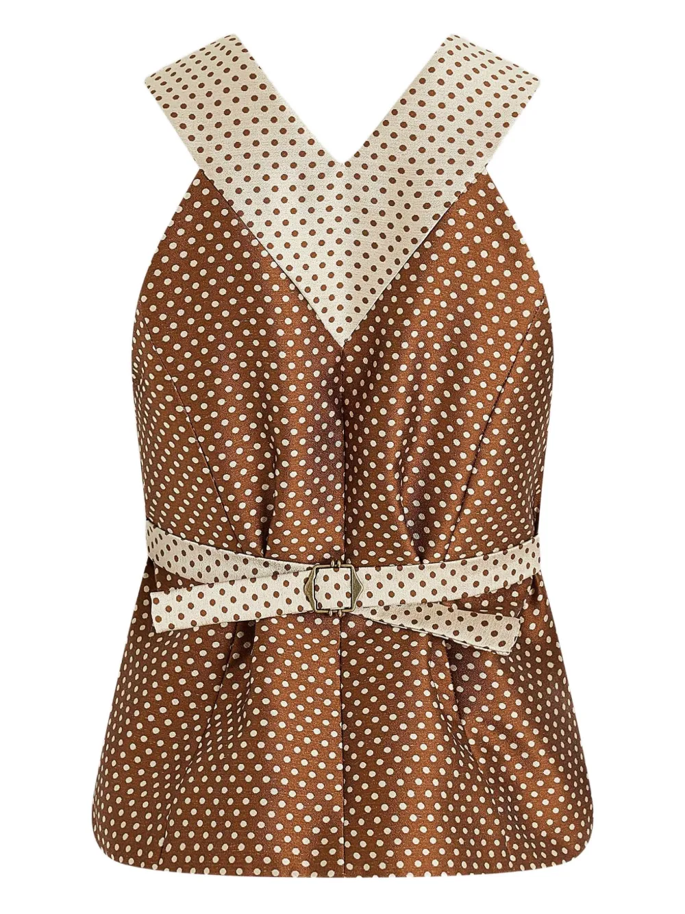 Rosie Assoulin Polka-dot V-neck Vest In Multi