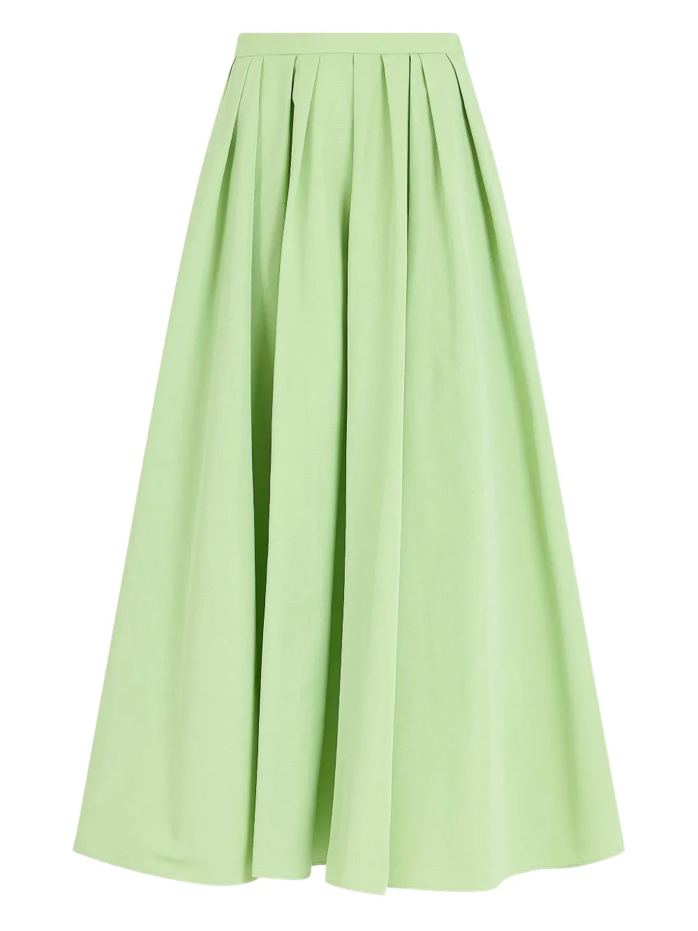 cotton-blend midi pleated skirt