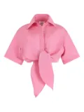 Rosie Assoulin tie-front button-down top - Pink