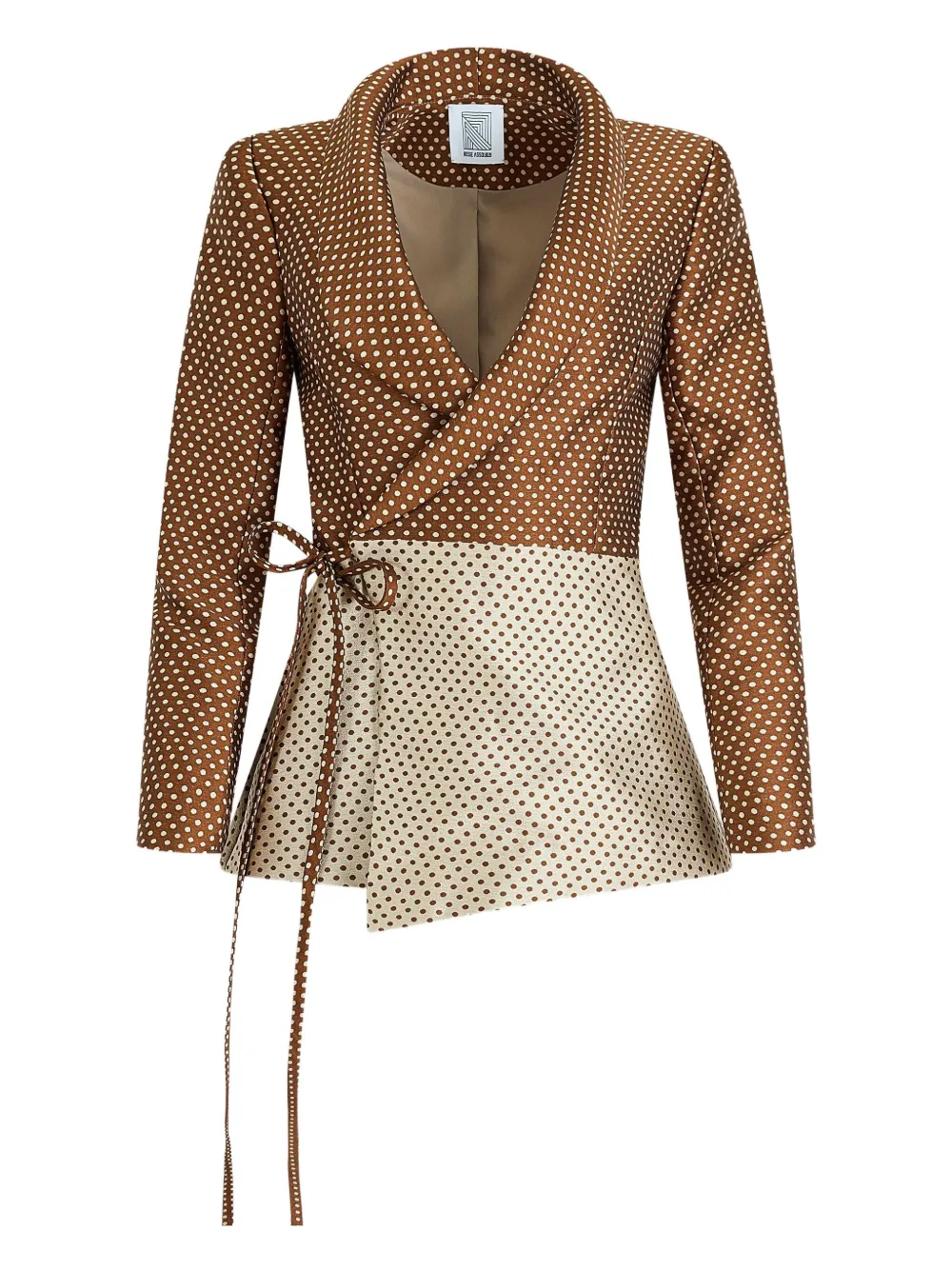 Rosie Assoulin Rapt Attention polka-dot wrap blazer - ブラウン Rosie Assoulin Rapt Attention polka-dot wrap blazer - ブラウン