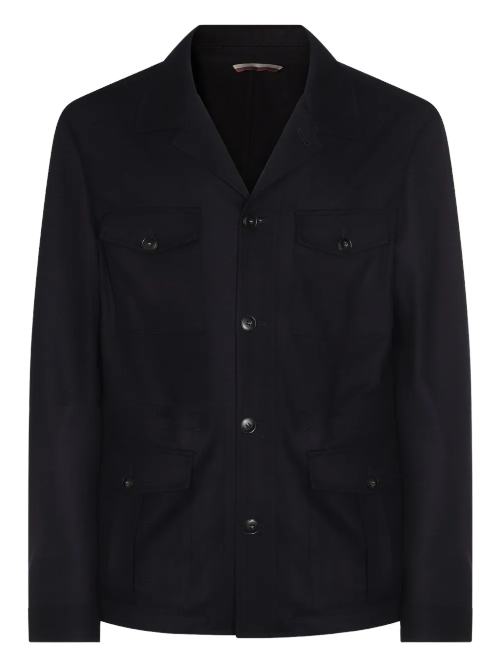 Canali flap-pocket blazer Zwart