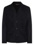 Canali flap-pocket blazer - Black