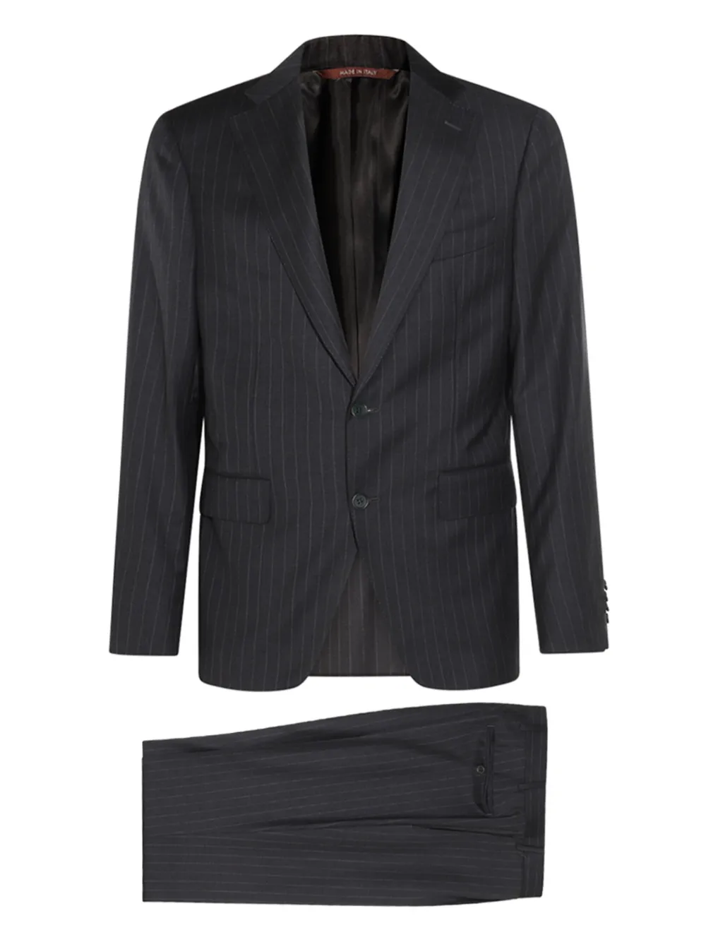 Canali Pak met krijtstreep Blauw