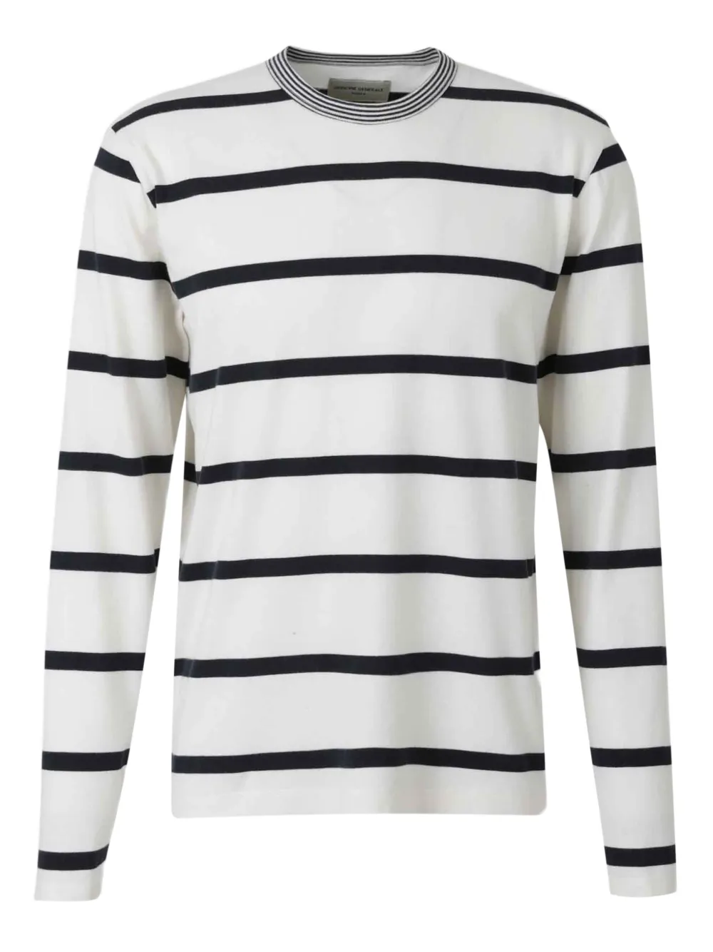 Officine Generale striped long-sleeve T-shirt | White | Image 1