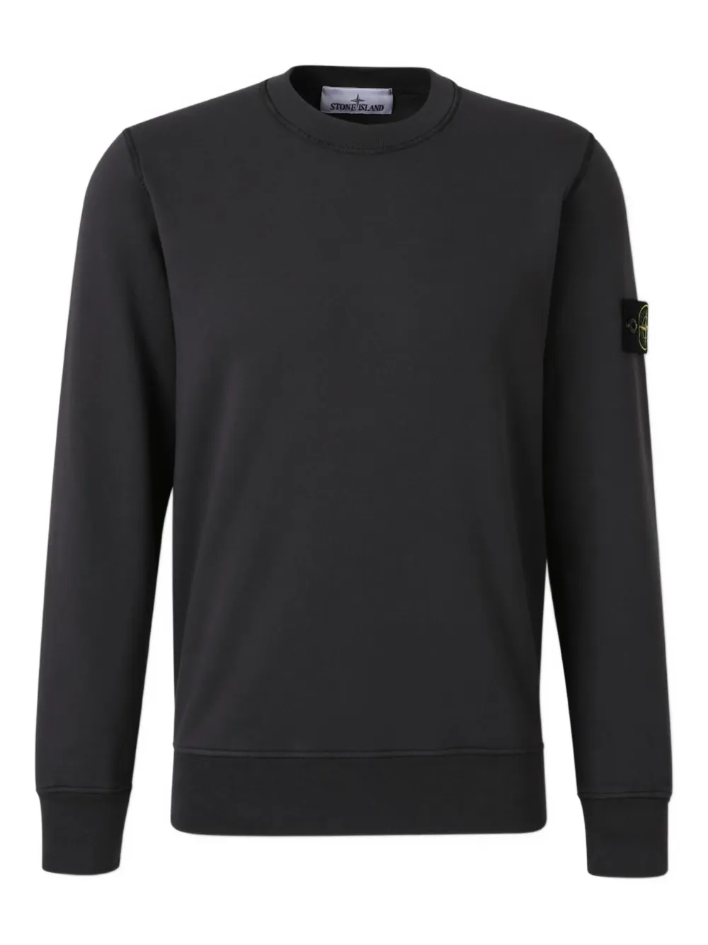 Stone Island Compass-badge cotton sweatshirt Zwart