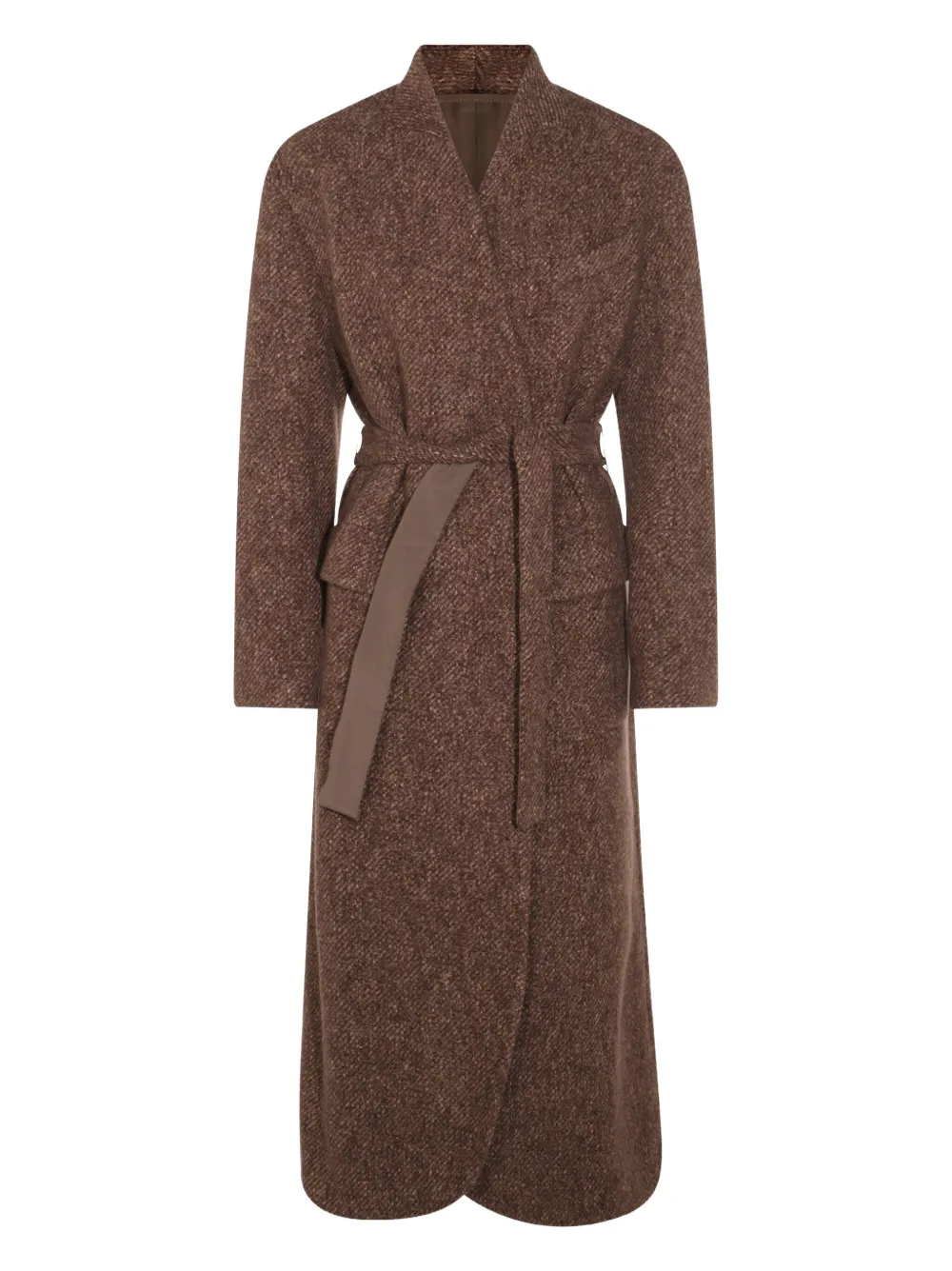 Brunello Cucinelli wool-blend single-breasted coat | Brown | Image 1