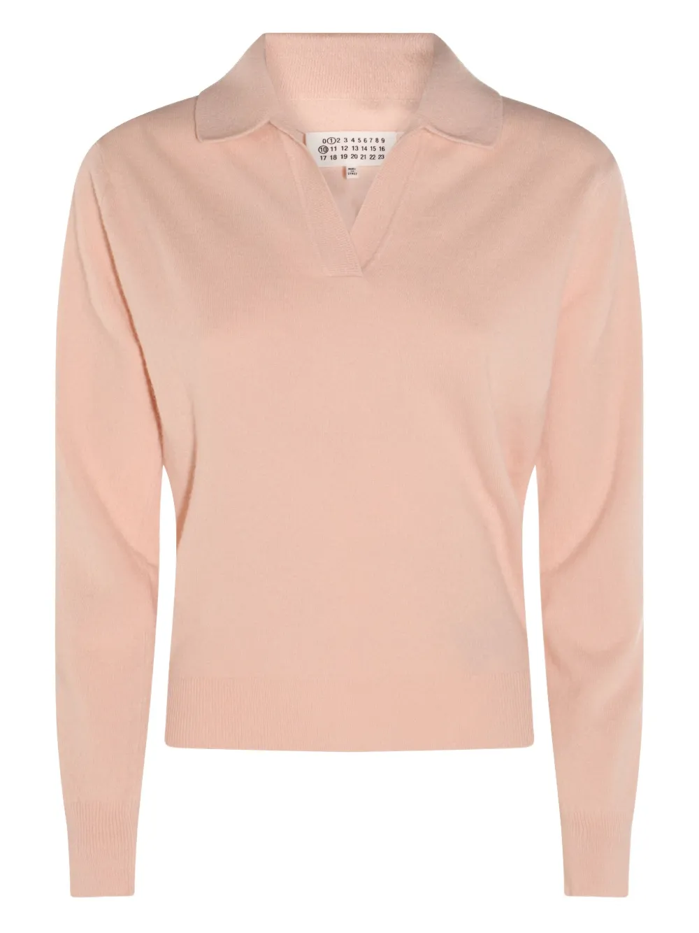 Maison Margiela Wollen trui met V-hals Roze