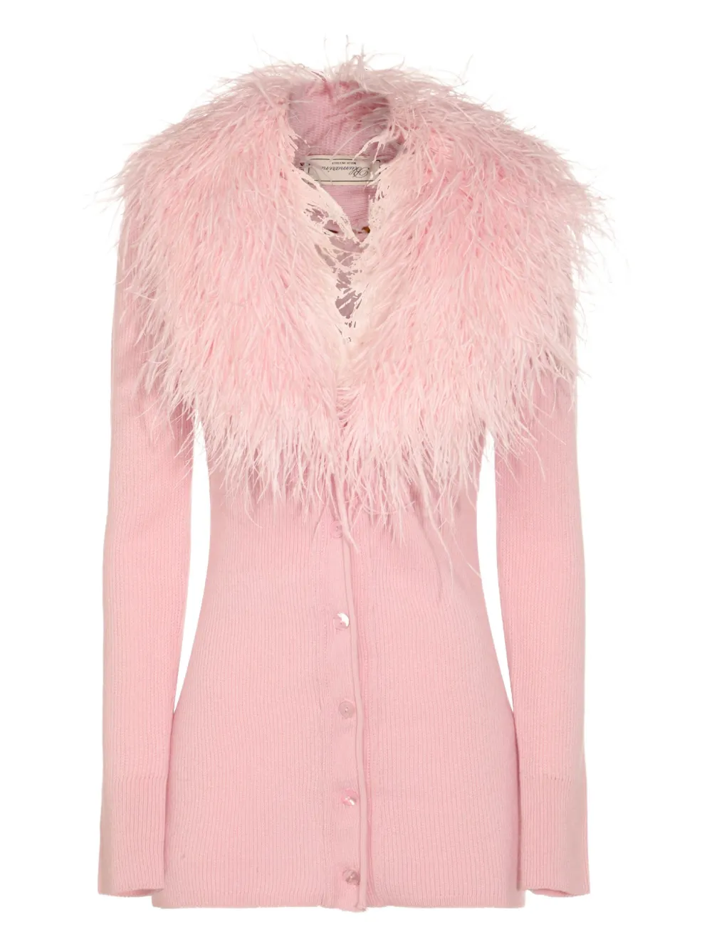 Blumarine Vest met veren Roze