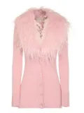 Blumarine feather-trimmed cardigan - Pink