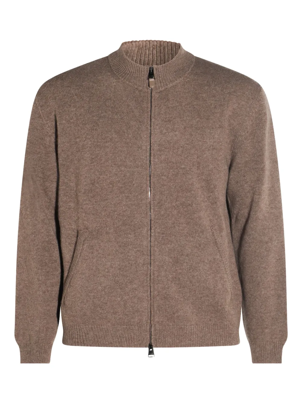 zip-up cardigan