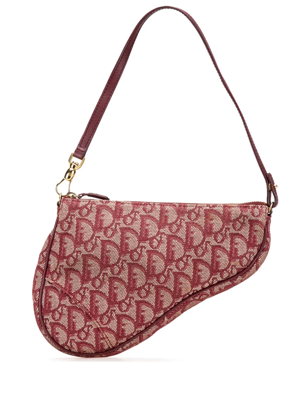 Christian Dior Pre-Owned 2002 Mini Diorissimo Canvas Saddle Pochette Christian Dior Pre-Owned 2002 Mini Diorissimo Canvas Saddle Pochette