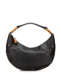 Gucci Pre-Owned 2000-2015 Pebbled Calfskin Bamboo Ring hobo bag - Black