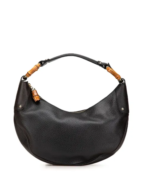 Gucci Pre-Owned 2000-2015 Pebbled Calfskin Bamboo Ring hobo bag