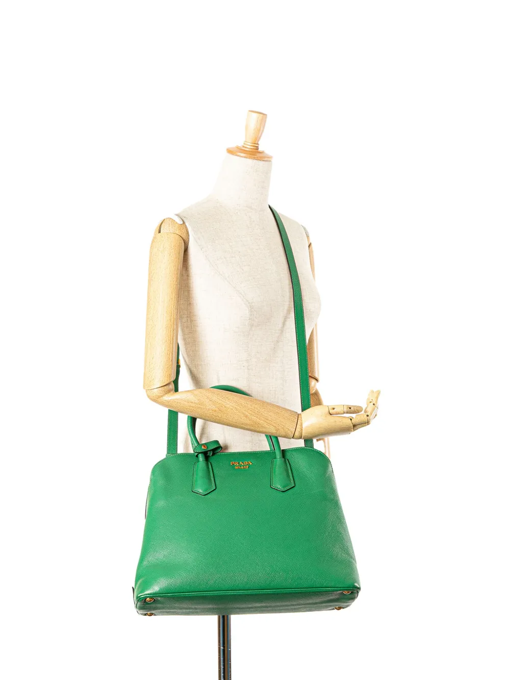 Prada Pre-Owned 2010-2024 Saffiano Cuir Dome Bag satchel | Pre-Owned | Image 2