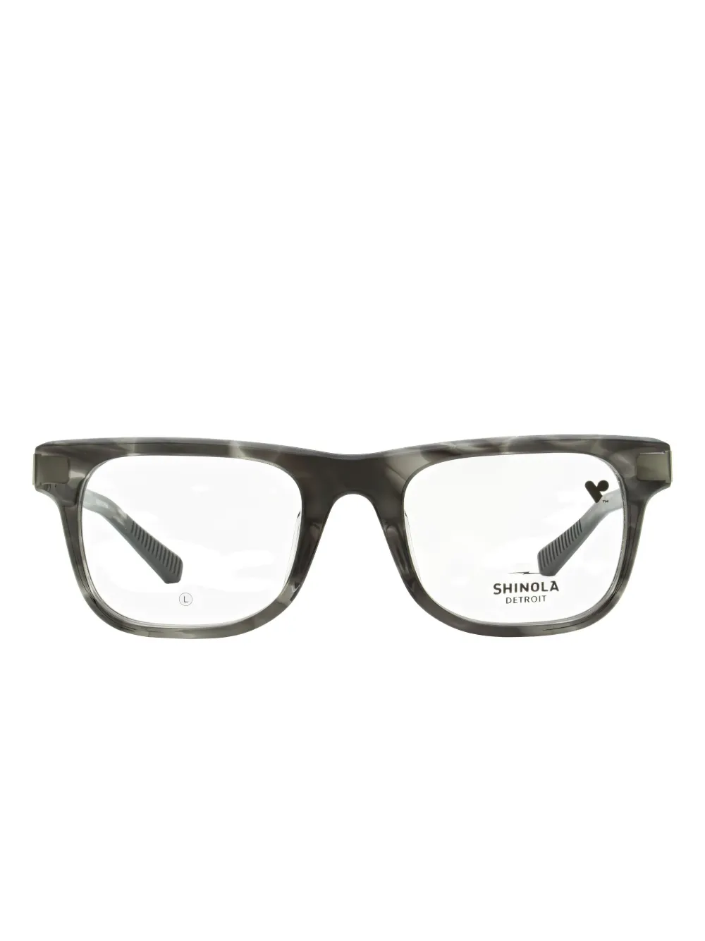Shinola thunderbolt rectangle-frame glasses | Brown | Image 1