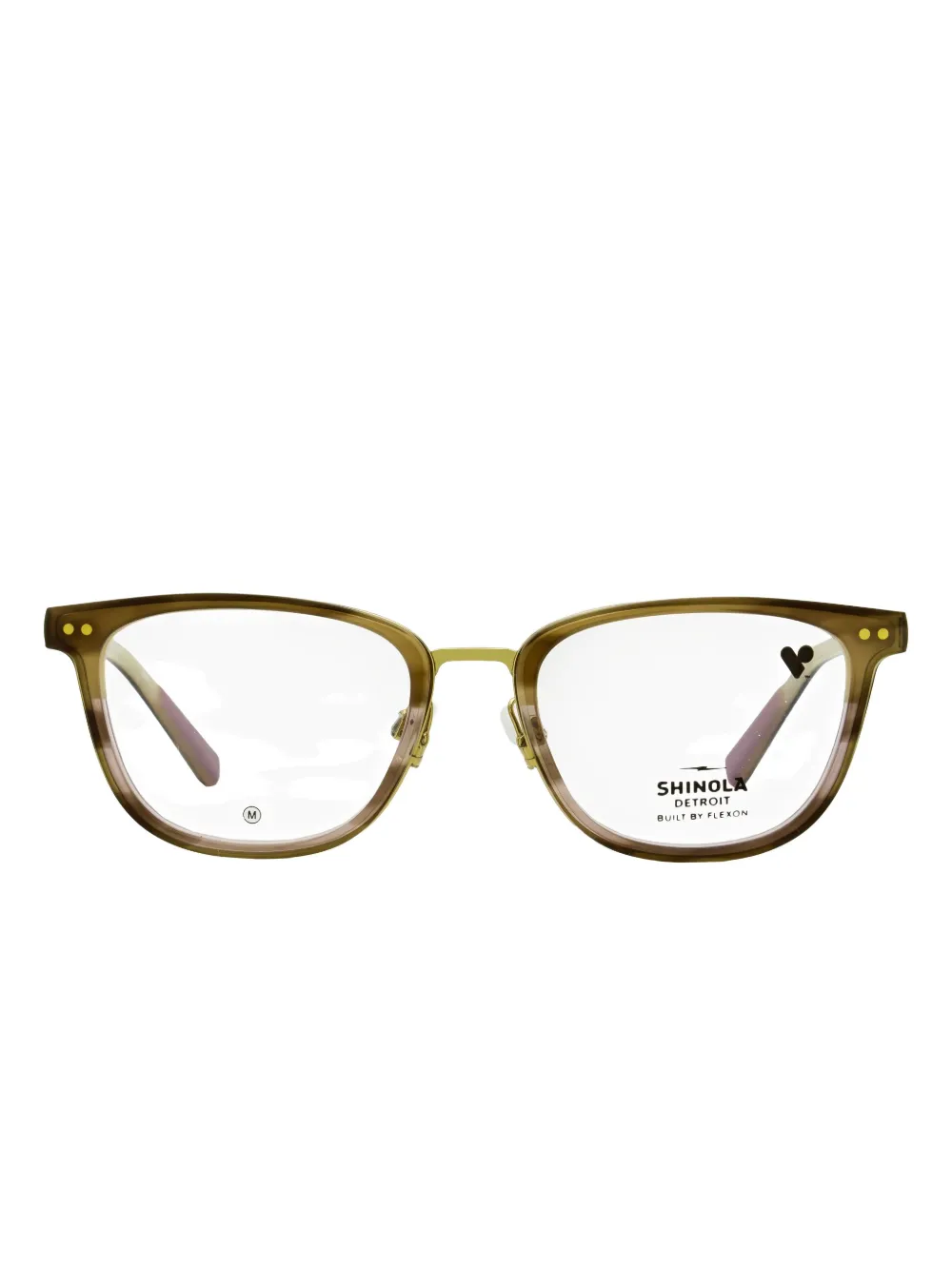Shinola rounded rectangle rivet glasses | Green | Image 1