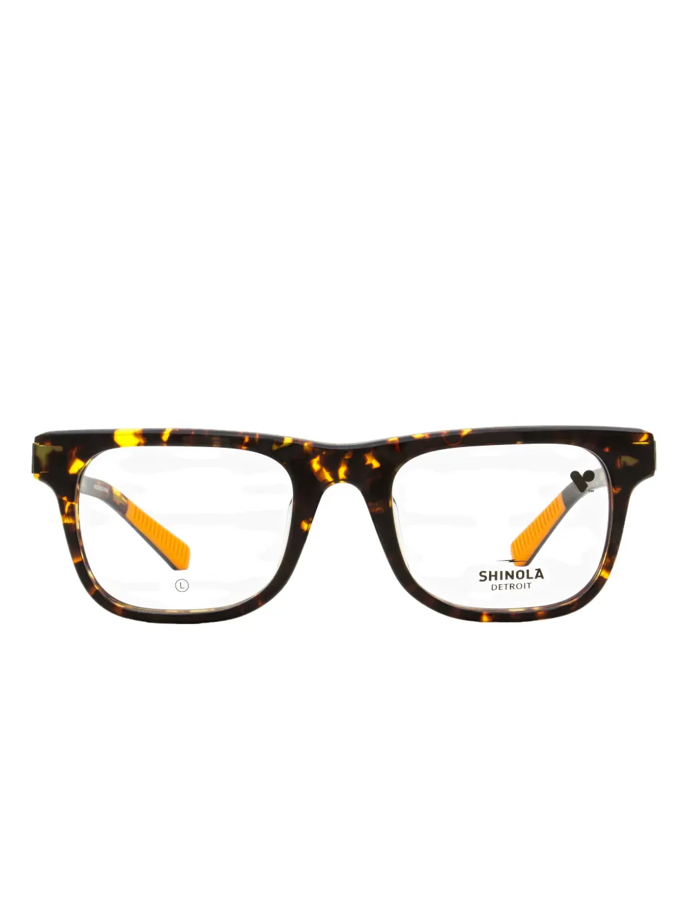 Shinola rectangle frame tortoise glasses | Brown | Image 1