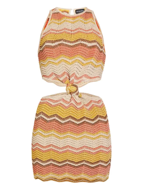 Retrofete Dania crochet wave mini dress
