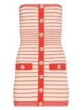 Retrofete striped button-front mini dress - Neutrals