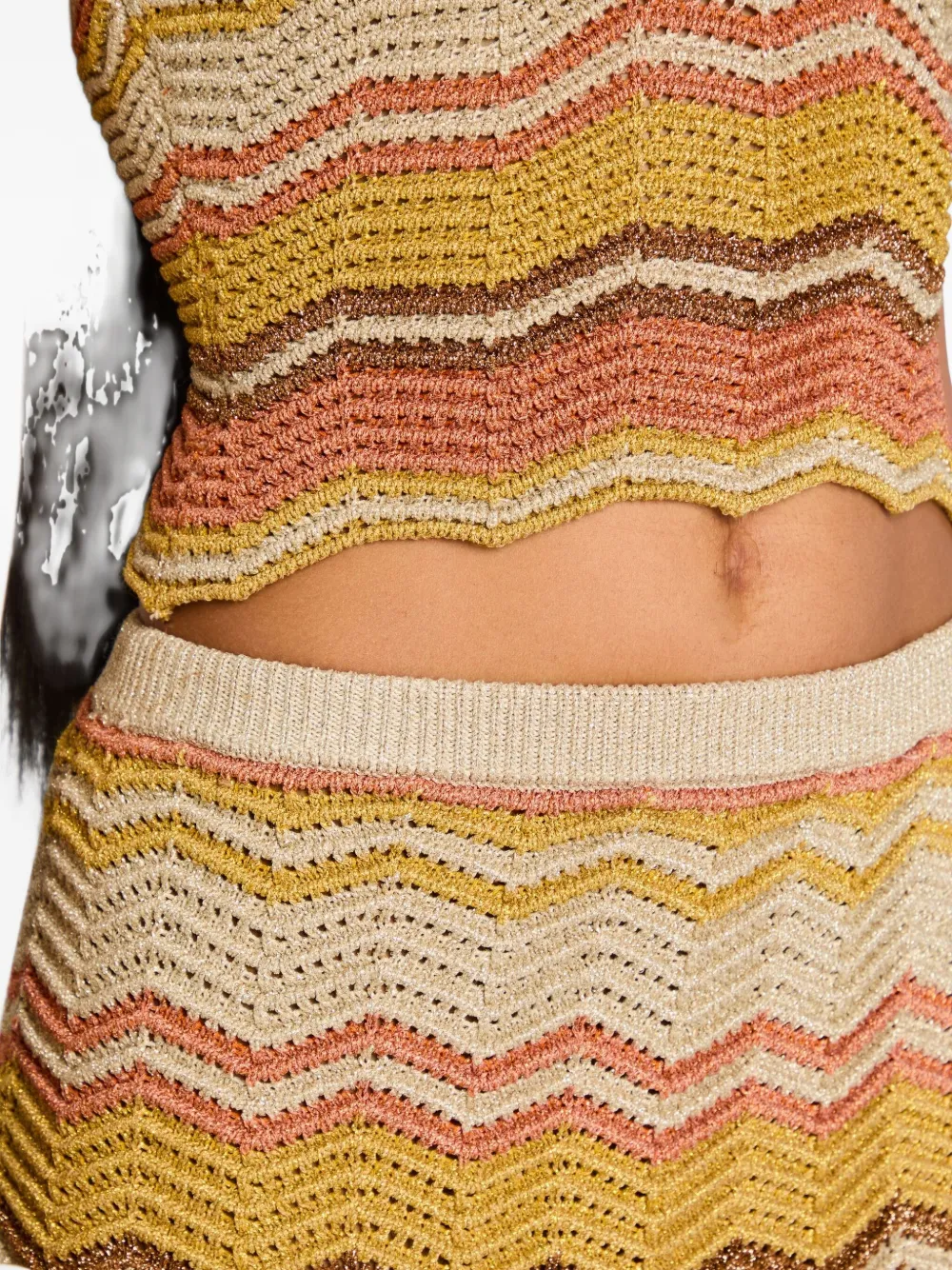Retroféte Luz Crochet Halterneck Top In Multi