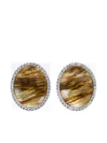 Retrofete Fillipa stone-embellished round earrings - Silver