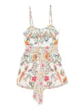FARM Rio linen romper - White