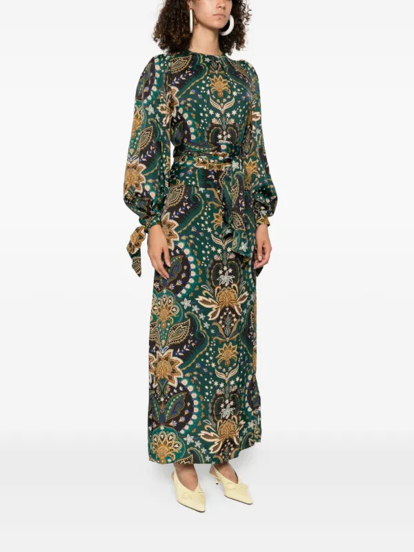 FARM Rio Printed Maxi Dress | Green | FARFETCH