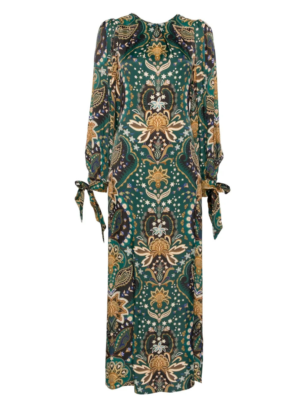 FARM Rio Maxi-jurk met print Groen