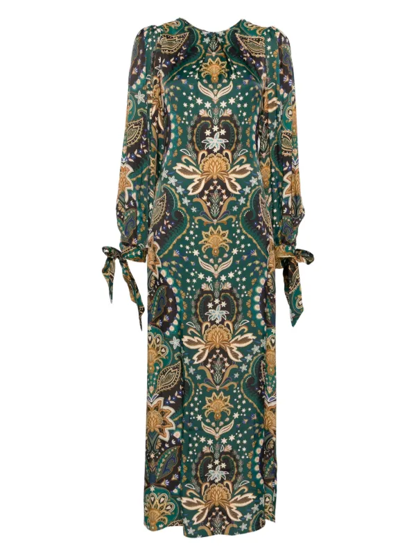 FARM Rio Printed Maxi Dress | Green | FARFETCH