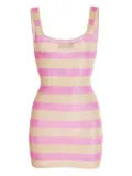 SER.O.YA Benni metallic striped mini dress - Gold