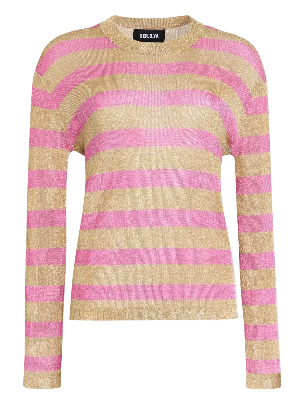 metallic striped t-shirt