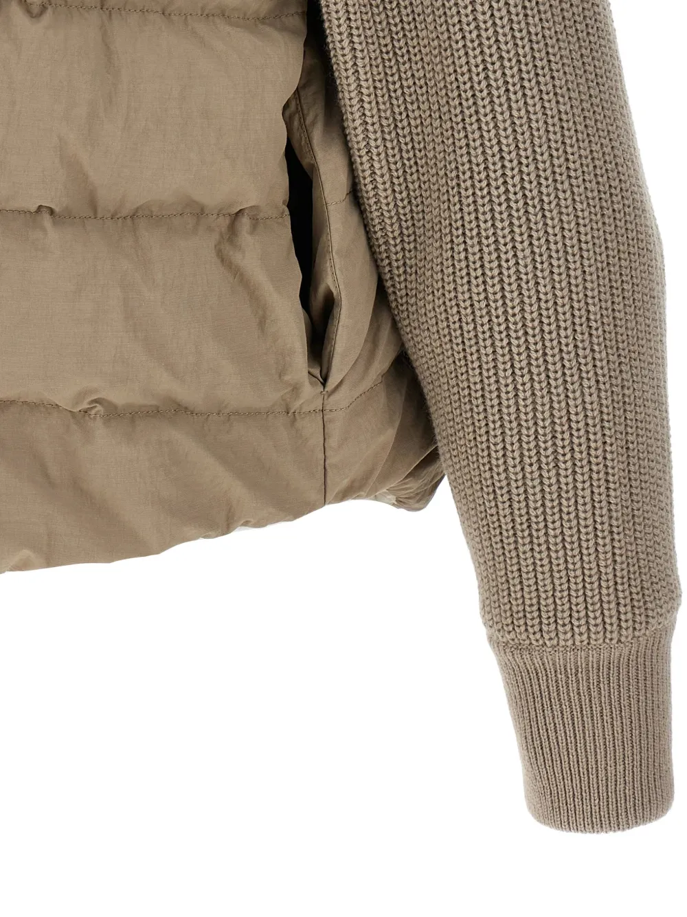 Brunello Cucinelli Gewatteerd jack Beige