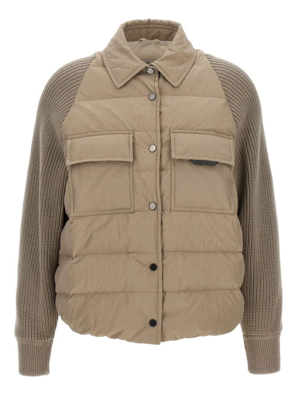 Brunello Cucinelli quilted padded jacket | Neutrals | Image 1