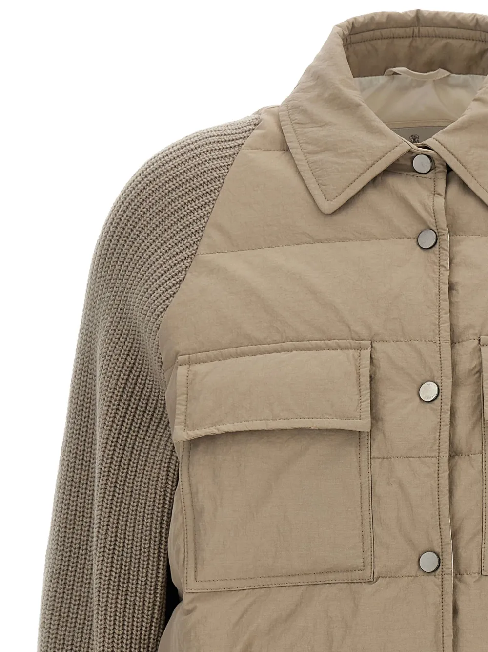 Brunello Cucinelli Gewatteerd jack Beige