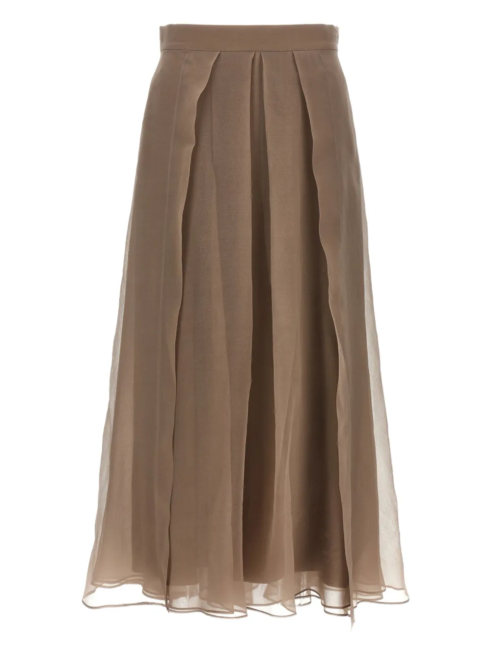 Brunello Cucinelli Maxi-plooirok Grijs