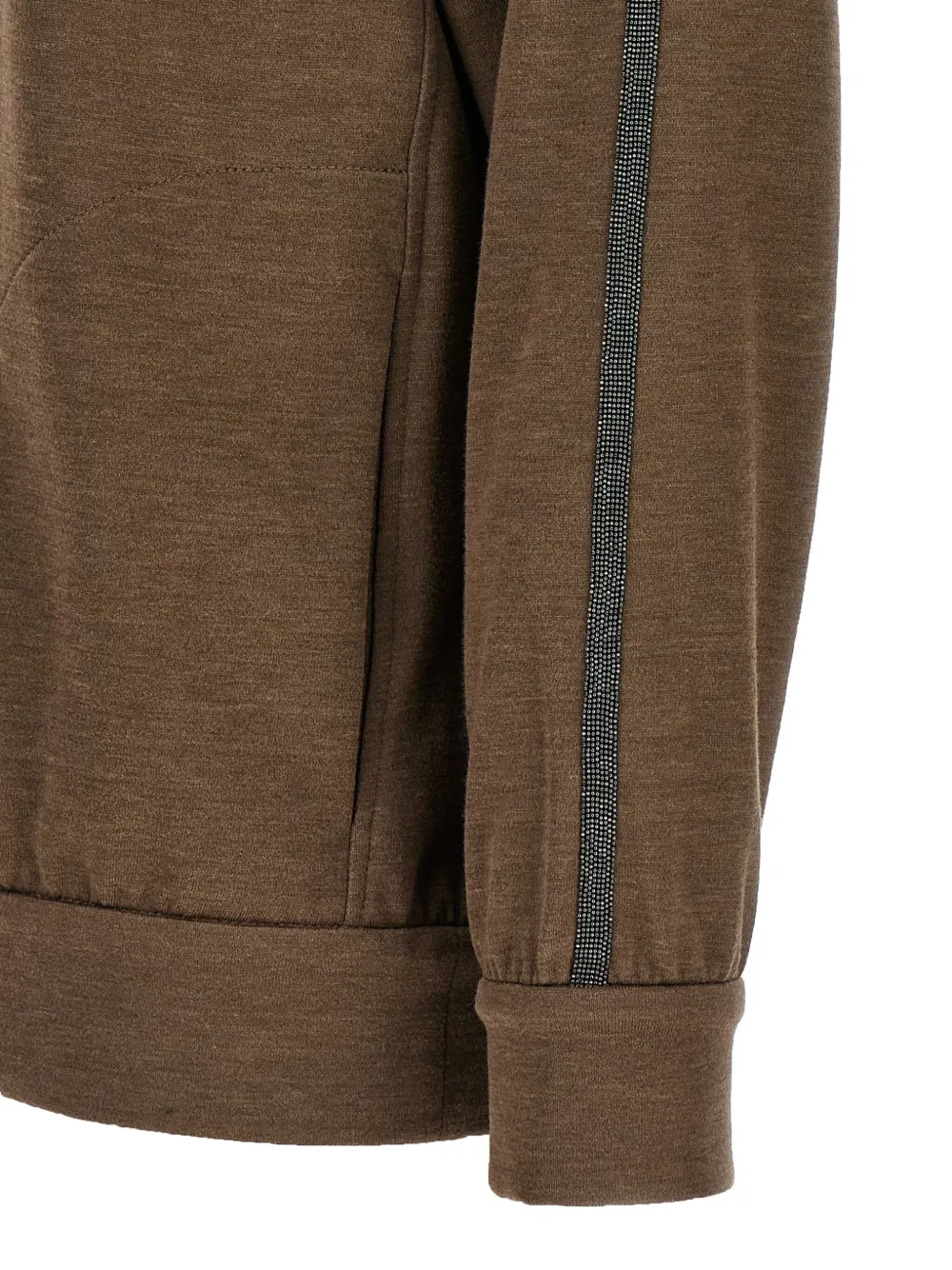 Brunello Cucinelli Hoodie met rits Bruin