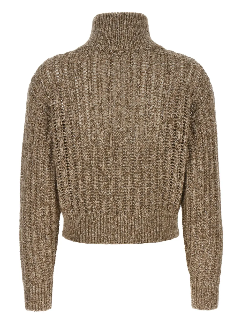Brunello Cucinelli Vest met hoge hals Beige