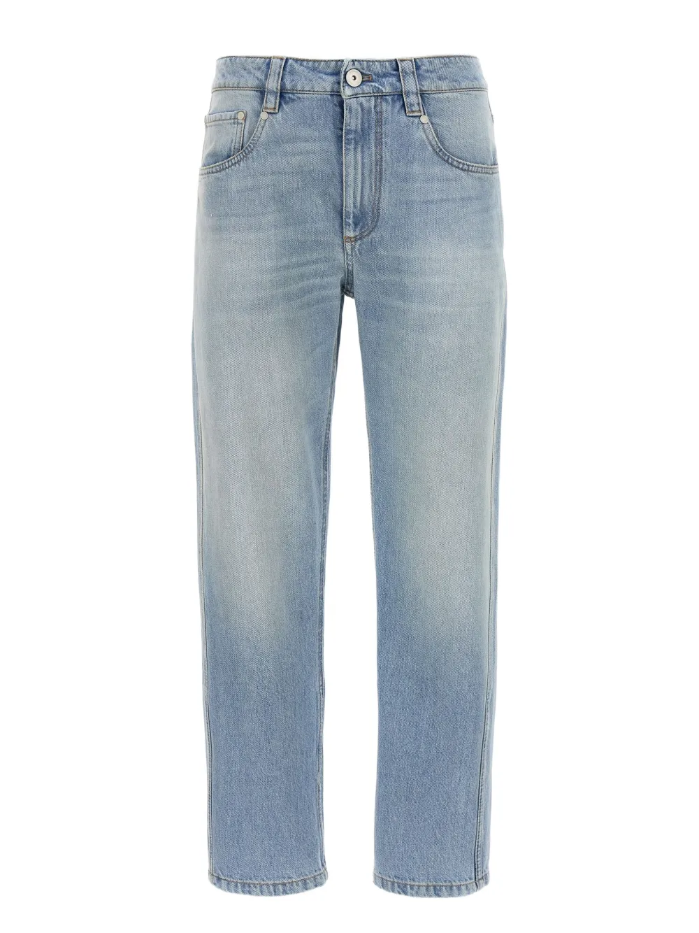 Brunello Cucinelli Straight jeans met lichte wassing Blauw