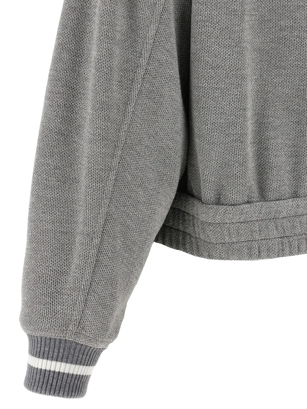 Brunello Cucinelli Vest met geribbelde kraag en rits Zilver