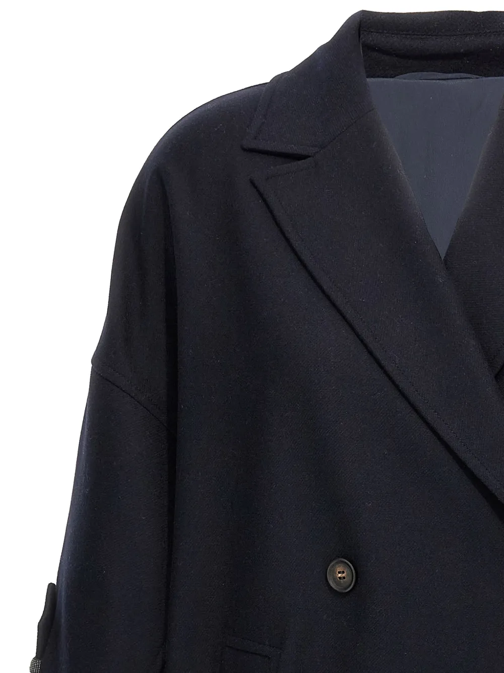 Brunello Cucinelli Jas met dubbele rij knopen Zwart