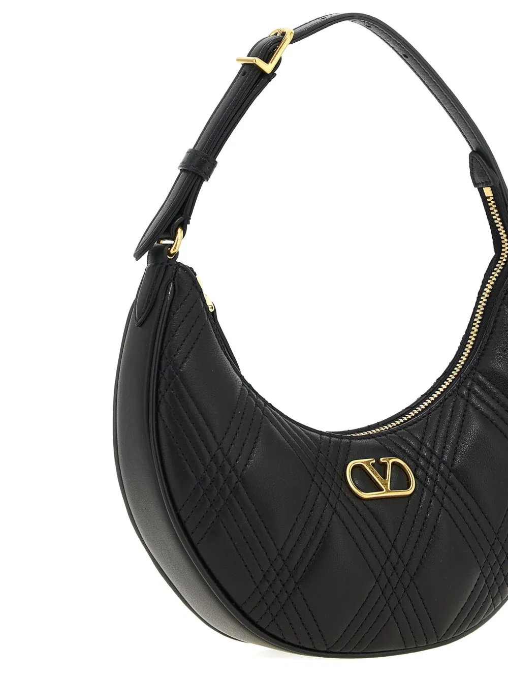 Valentino Garavani Quiltie 67 mini-schoudertas Zwart