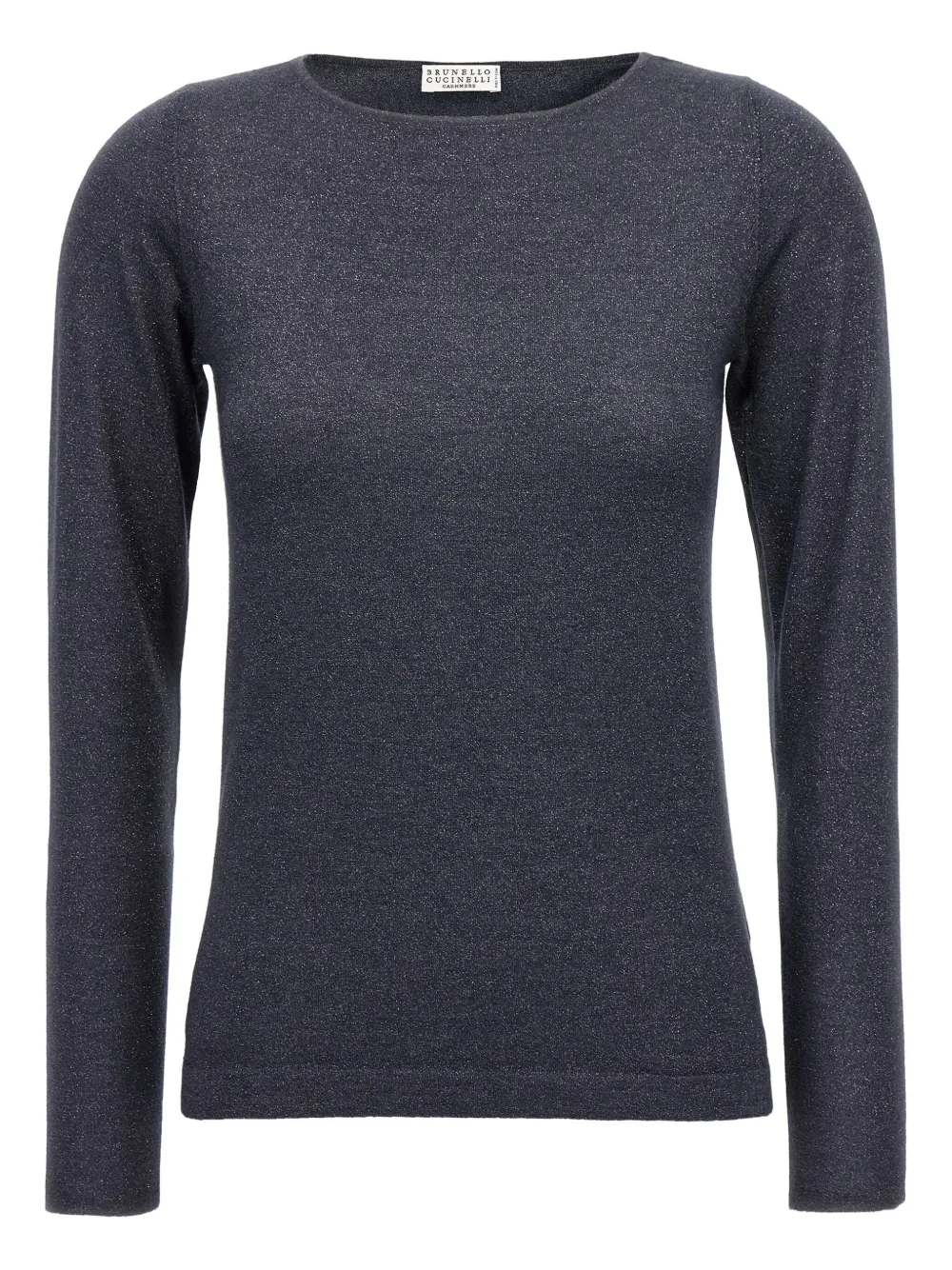 Brunello Cucinelli Glanzende trui met lange mouwen Blauw