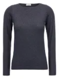 Brunello Cucinelli shimmer long-sleeved sweater - Blue