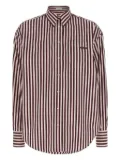 Brunello Cucinelli striped button-up shirt - Brown