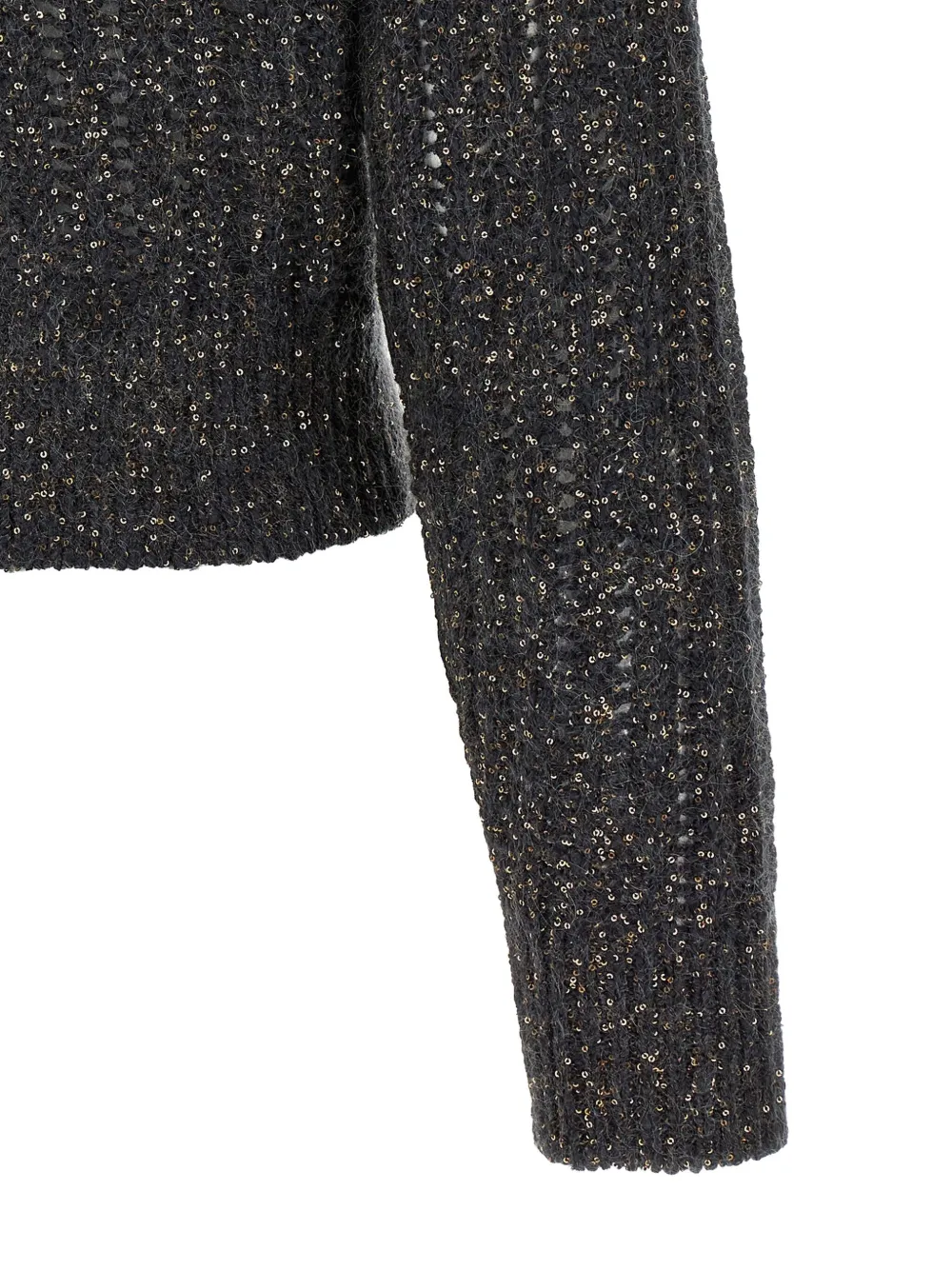 Brunello Cucinelli Vest met lurex-detail en rits Zwart