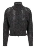 Brunello Cucinelli lurex-detail zip-up cardigan - Black