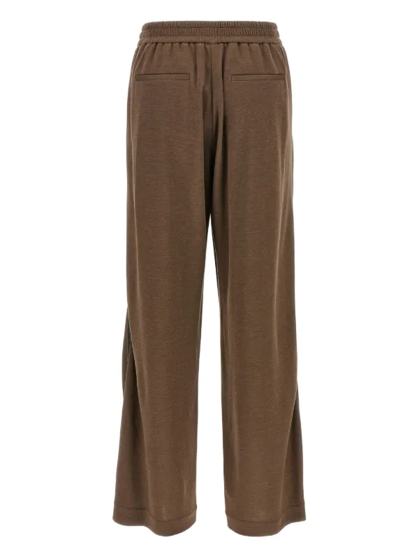 Brunello Cucinelli Drawstring wide-leg Trousers | Brown