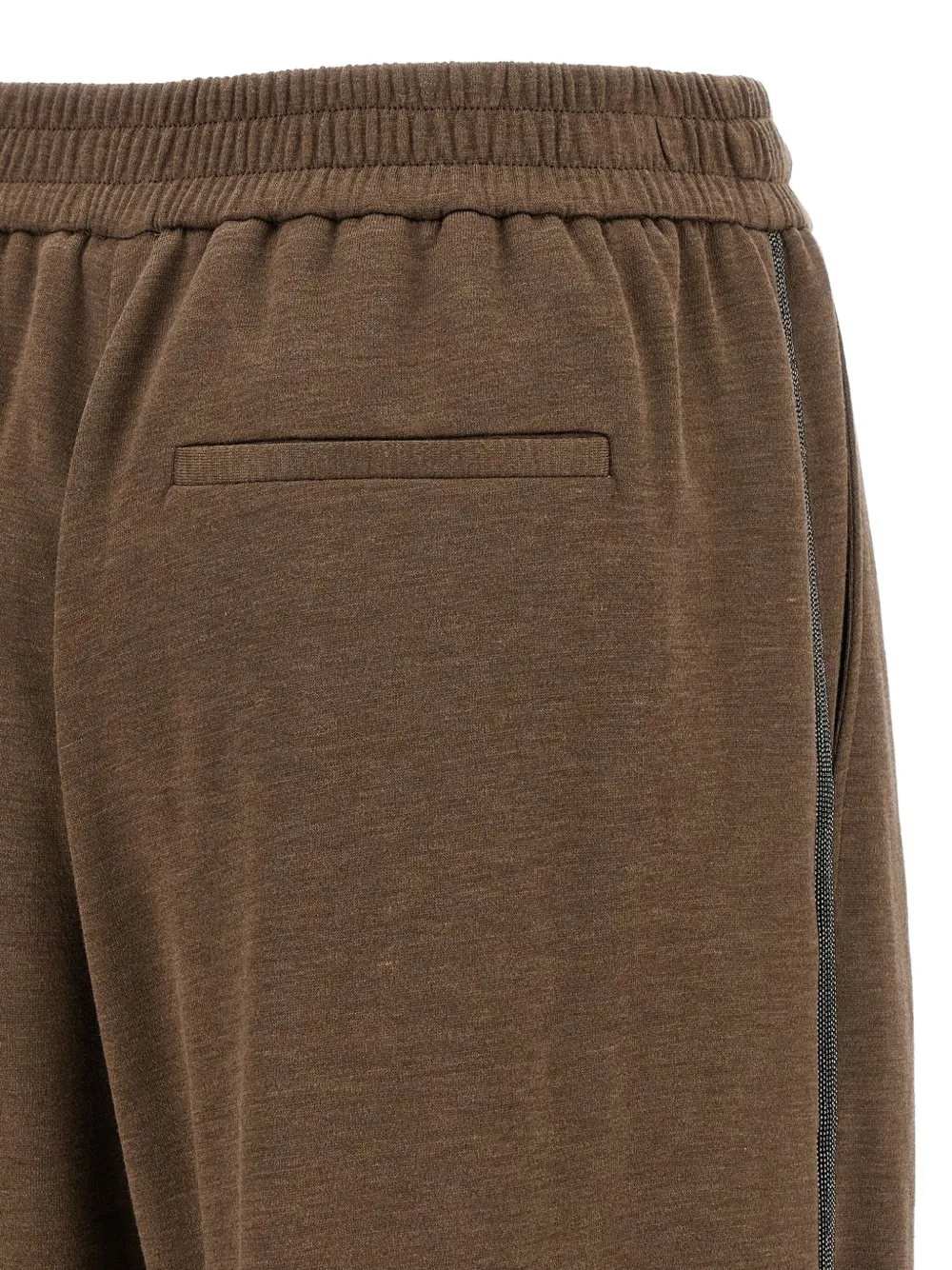 Brunello Cucinelli Broek met wijde pijpen en trekkoord Bruin